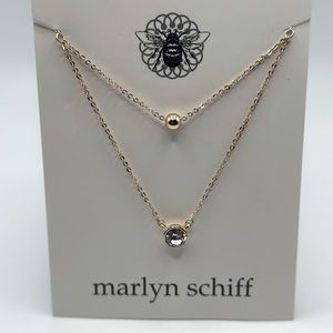 Marlyn Schiff Gold Double Layered Necklace